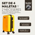 thumbnail image 2 of Set de 4 Maletas de Viaje Rígidas 20 y 18 Pulgadas con 2 Neceseres de 11 Pulgadas Equipaje Ligero con Ruedas 360 y Candado TSA Seraphiel, 2 of 7