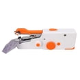 thumbnail image 2 of Máquina de coser portátil naranja, minimáquina de coser eléctrica con mango ergonómico para viajes y familia., 2 of 12