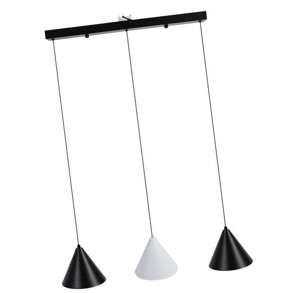 Pendant Lights Kitchen Island, 3 Lights Iron 3 Colors Temperature Hanging Pendant Lamp Modern Innovative Nordic Style Linear Chandelier for Kitchen Living Room Hallway Bedroom