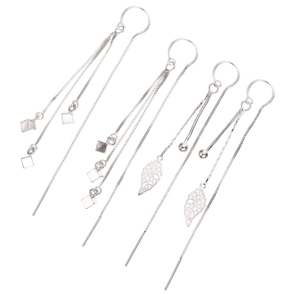 MERRYHAPY 2 Pairs Leaf Dangle Earrings Copper Lightweight Fashion Jewelry for Women Daily Wear and