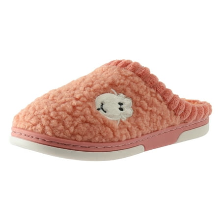

nsendm Slipper Socks for Women Indoor Women Slippers Home Warm Cotton Slippers Winter Home Animal Slippers Women Pink 6.5