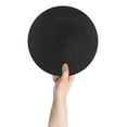 thumbnail image 6 of 1Pcs Black Placemats,Round Placemats,Black Table Mats,Heat Resistant Placemats,Washable Wipeable Easy Clean Heat Resistant Woven Dining Table Mats Decor for Holiday Parties Indoor Outdoor Use, 6 of 6