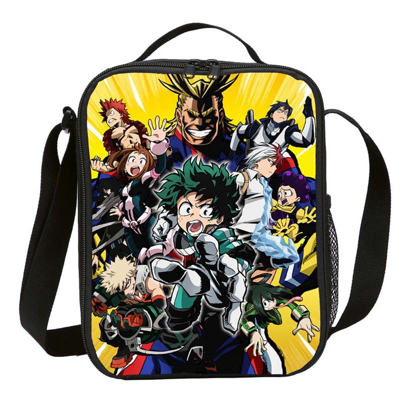 PWFE 1 Pcs My Hero Academia Anime Lunch Bag Tote Bag Lunch Box for Men Women Fans Gift Xmas New Year