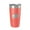 Coral, variant on Base Line Lake Map Tumbler Travel Mug Insulated Laser Engraved Coffee Cup Huron River Chain of Lakes Michigan 20 oz Orange