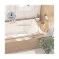 Symkmb Bathtub Corner Splash Guard, Acrylic Corner Guard Shower Bathtub Guard, Bathroom Bathtub