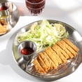 thumbnail image 2 of KAKOWELY 2 piezas de práctico plato de pollo frito de acero inoxidable, plato de postre, herramienta para escurrir aceite, 2 of 5