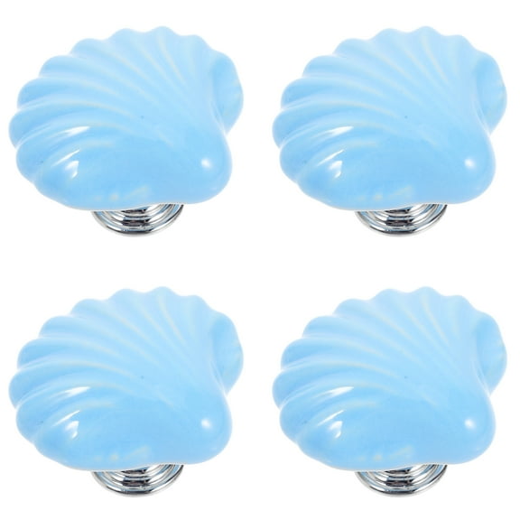 FONWILYO Ceramic Blue Sea Style Kitchen Renovation Cabinet Handles 1.8In