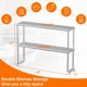 thumbnail image 3 of 48x12 pulgadas adjustable stainless steel double overshelves 2 niveles heavy duty commercial estante para kitchen prep mesa worktable restaurant, 3 of 7