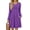 Purple, variant on Pleated Long Sleeve Dresses for Women Fashion Fall Dresses Casual Dress with Pockets