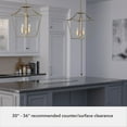 thumbnail image 6 of Hunter - Laurel Ridge 4-light Alturas Gold, Medium Size Pendant Light, Dimmable, Formal Style, Lantern Shaped, for Bedrooms, Dining, Living Rooms - 19069, 6 of 8