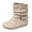 style-04 White, variant on Gubotare Toddler Fall Boots Girls Ankle Boots Kids Lace-up Glittery Combat Work Boot Size 2.5 (Brown,Big Kids 2.5)