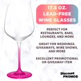 thumbnail image 3 of Crystal Wine Glasses 17.5 oz. Set of 12, Bulk Pack - Restaurant Glassware, Perfect for Red Wine or White Wine - Pink, 3 of 5