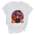 thumbnail image 5 of Yeaiivve Halloween Shirts for Women Short Sleeve Funny Witch Pumpkin Printed Tunic Tops Breathable Casual Graphic Tees Loose Fit Crewneck Blouse L, 5 of 7