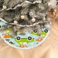 thumbnail image 5 of GZHJMY Christmas Tree Skirt Easter Car and Rabbit Pattern Xmas Small Tree Skirt 30" Chriatmas Tree Mat for New Year Holiday Party Decor with Tassel, 5 of 6