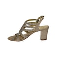 thumbnail image 3 of SANDALIAS DE VESTIR LEON MUJER ORO TEXTIL 192053 LEON 192053p, 3 of 3