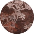 thumbnail image 2 of Addison Rugs Mayfield Premium Machine Washable Transitional Floral Merlot Round Rug, 8' x 8', 2 of 5