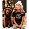 thumbnail image 4 of Groovy Merry and Bright Kids and Adult Matching Christmas T-Shirts for Matching Family Fun Outfits Black Shirt Youth Medium, 4 of 5