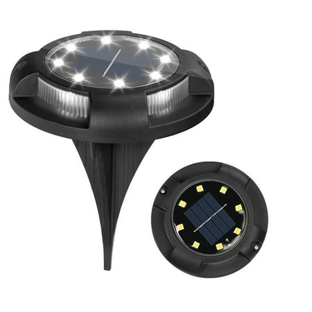 

VKEKIEO-Solar Ground Light 12 LED Solar Lights (8 Main Lights 4 Side Lights) Upgraded Outdoor Solar Powered Waterproof Bright In-Ground Light For Walkway Yard Patio