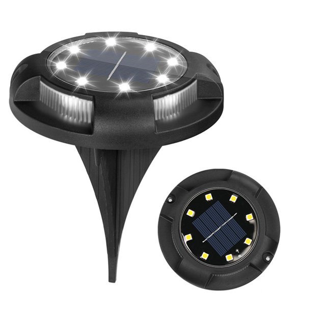 Luz solar de suelo 12 luces solares LED (8 luces principales 4 luces laterales) Luz de suelo brillante impermeable para exteriores mejorada con energía solar para patio de pasarela Wmkox2369yii hfskjfh2362
