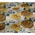 thumbnail image 5 of oneOone Viscose Jersey Gamboge Yellow Fabric Leaves & Rose Floral Diy Clothing Quilting Fabric Print Fabric By Yard 60 Inch Wide, 5 of 5
