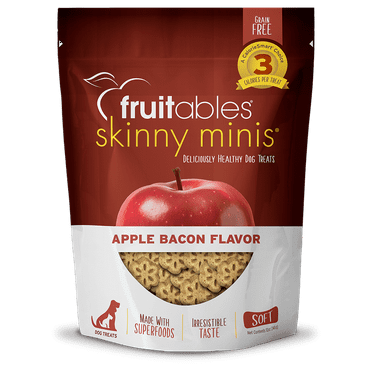 Fruitables Skinny Mini Dog Treats – Healthy Treats for Dogs – Low Calorie Training Treats – Free of Wheat, Corn and Soy – Apple Bacon – 12 Ounces