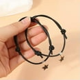 thumbnail image 3 of GKNET 2 PCS/Set Couple Bracelets Black White Rope Star Bracelet Fashion Bracelets WY4-02, 3 of 9