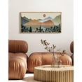 thumbnail image 3 of SHENIFY Set Lake Sunrise Pine Tree Forest Landscape Mountain Wall Art Nature Scenry Wilderness Farmhouse Rustic Modern Art Decorative for Living Room Bedroom 8x16in Natural Framed, 3 of 5