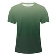 thumbnail image 4 of Moxiu Mens Tshirts Graphic Big and Tall Short Sleeve Athletic Shirt Summer Fashion Gradient Color Crewneck Pullover Tee Workout Shirts Tops 2025 Green,XL, 4 of 4