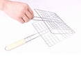 thumbnail image 2 of RKZDSR Foldable Barbecue Grilling Basket Grill BBQ Net Steak Meat Fish Vegetable Holder Kitchen Appliances, 2 of 10