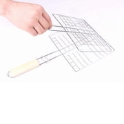 RKZDSR Foldable Barbecue Grilling Basket Grill BBQ Net Steak Meat Fish Vegetable Holder Kitchen Appliances