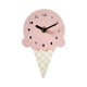 thumbnail image 1 of Mini reloj de pared con diseño de helado, silencioso, minimalista y elegante. Rosa, 1 of 9