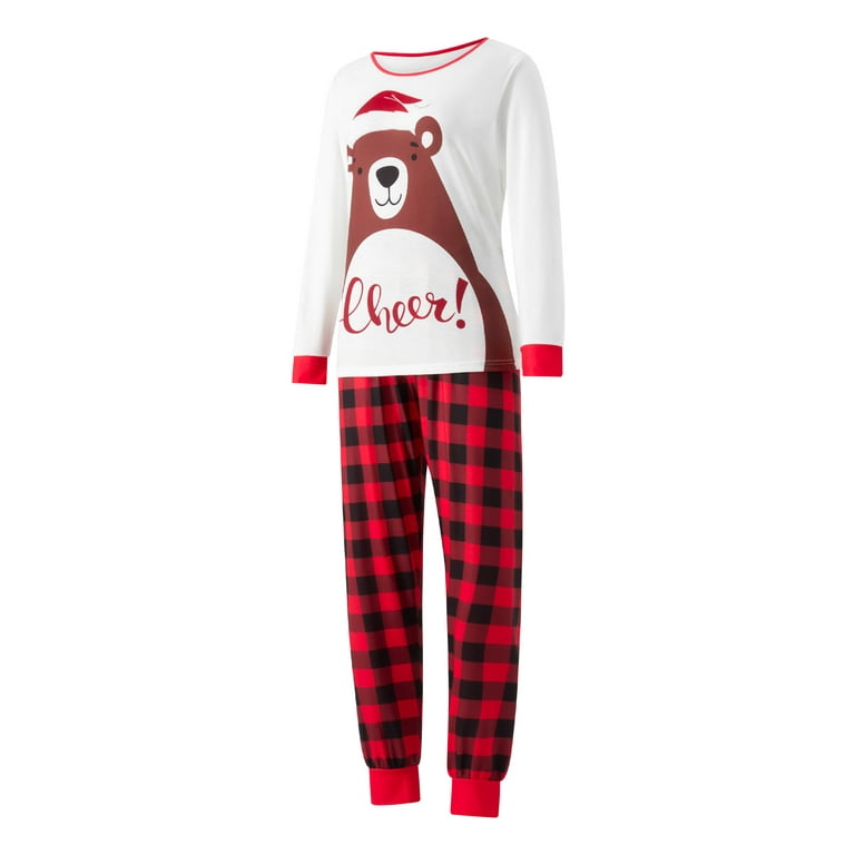 wsevypo Family Matching Pajama Sets Cute Polar Bear Sleepwear