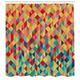 thumbnail image 3 of Ambesonne Tribal Shower Curtain, Triangles Fractal Aztec, 69"Wx84"L, Multicolor, 3 of 3