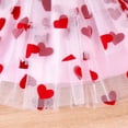 thumbnail image 6 of LEEYNEER Girls Dresses 6 Months-4 Years Valentine‘s Day Dress Spring-Summer Dress Round Neck Splicing Heart Mesh Long Sleeve Cake Hem Dress Children‘s New Year Gifts, 6 of 7