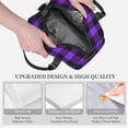 thumbnail image 3 of Easygdp Purple Buffalo Plaid Caja de Almuerzo para Mujeres y Hombres, Bolsa de Almuerzo Insulada, Bolsas Reutilizables Impermeables para Viajes, Trabajo y Picnics, 3 of 7