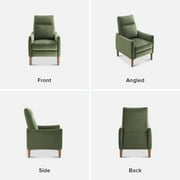Mopio Arthur Recliner Chair with 3 Positions, Premium Velvet Accent Chair, Mid Century Modern Reading Chair, High Back Padded Support Comfy Sleeper Armchair, Nursery Chair for Living Room, Bedroom
