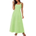 thumbnail image 1 of Vestido PRETTYGARDEN 2025 Verano Maxi Cuadros Verde XXL, 1 of 8