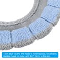 thumbnail image 2 of Inodoro Asiento Tapa Cubiertas Almohadillas 5uds, Inodoro Asiento Cojín Cubierta Almohadilla Acopla Mayoría Tamaño Inodoro Tapas para Verano Invierno Baño-Gris Azul/Corazón Gris, 2 of 5