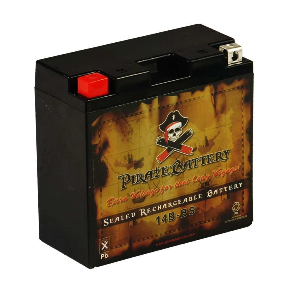 Pirate Battery YT14B-BS (14B-BS 12 Volt,12 Ah, 135 CCA) Motorcycle Battery for Yamaha Xvs1100 V-star (all) 1100cc 99-'09