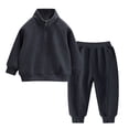 thumbnail image 4 of NAISIBABY Boys Outfit Sets, Thickened Long-Sleeve Top + Jogger Pants with Functional Pockets 2PC Fall-Winter Set Dark Gray Size 11, 4 of 8