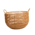 thumbnail image 3 of Cesta tejida con asa Cestas de mimbre Cesto para ropa Cesto para juguetes con asas Corto, 3 of 9