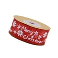 thumbnail image 2 of EeaseMX 1 rollo de cinta navideña de 20 m para decoración festiva, embalaje de regalos, accesorios de bricolaje para fiestas de Navidad, hogar y oficina (rojo, letra de copo de nieve), 2 of 7