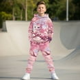 thumbnail image 3 of Uorisanigo 2-Piece Jogger Set – Lightweight Cherry Blossom Dragon Pullover Sweatshirt and Sweatpants Outfit, Stylish Fall Winter Warm Cothes Kids Oversized Hoodie & Pant Sets, 3 of 7