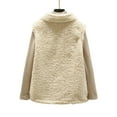 thumbnail image 3 of Cindysus Women Waistcoat Fuzzy Fleece Jacket Vest Sleeveless Sherpa Coat Baggy Holiday Lapel Outwear Beige XL, 3 of 9