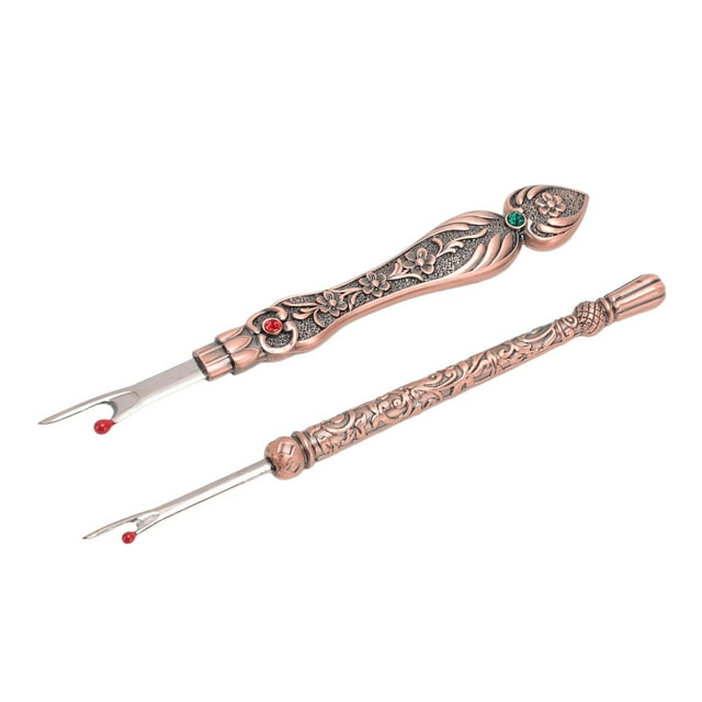 Ensemble de Retrait de Couture Rétro, Facile à Retirer les Points, Design Vintage avec Motif 3D, Mini Boule Rouge Sûre, Outil à Main Pratique, Applications Larges, pour Couture, Cuir
