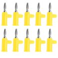 thumbnail image 2 of Stackable 10pcs Stackable Banana Plug 4mm/0.2in Solderless Brass Standard Size Stackable Banana Connector for Security Accessories, 2 of 7