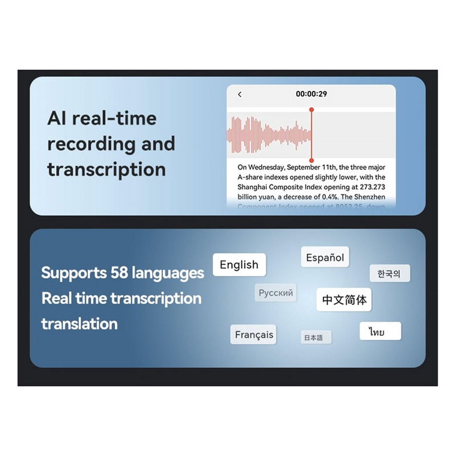 AI ChatGPT-4 App Phone Call Activated Voice Recorder Transcribe Summarize LanguageTranslation Smart Magnet Adsorb 32GB