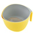thumbnail image 1 of Juegos de cuencos para lavar nido grandes 2 en 1 y coladores de alimentos con agarres largos y buenos, cuenco y colador de plástico para cocina, desmontable, 1 of 5