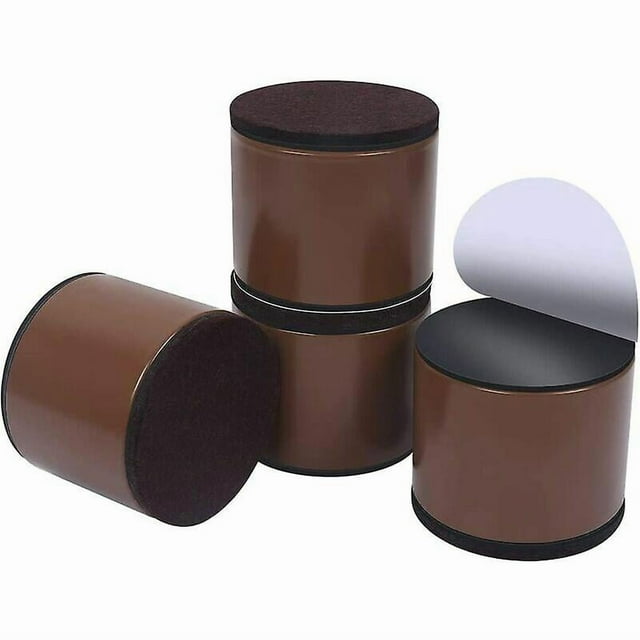 Carbon Steel Furniture Riser - Carbon Steel Bed and Furniture Risers - 5cm Height - Round Brown Color