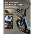 thumbnail image 5 of ActBest Folding 3‑Wheel Electric Tricycle for Adults/Seniors, 18"x3.0" Fat Tire E‑Trike, 750W(Peak1200W),48V 10.4Ah Battery, Ideal for Grocery Shopping, Walking Dogs, Carrying Cargo,Blue, 5 of 8